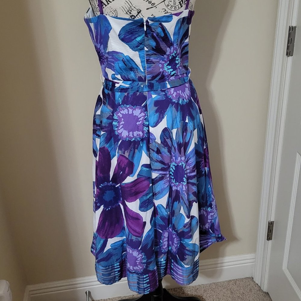 Purple Floral summer "spaghetti strap" dress.